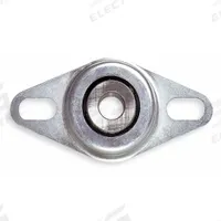 DAYTON 2 Bolt Flange Bearing: Radial Ball, 1/2 in Bore, Steel, Set Screws, 4 in Lg, 2 in Wd, 1 in Ht (MPN 4X727). Key specifications — Bore Type: Cylindrical; Brand: DAYTON; Lubricant Material: NLGI #2 Equivalent; Mounting Bolt Size: 3/8 in; System of Measurement: Inch.