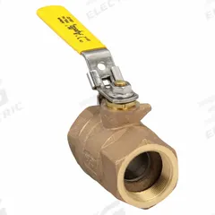 APOLLO Manual Two-Way Ball Valve: 1 1/2 in, Bronze, Straight, FNPT x FNPT, Std Port, Two-Piece, PTFE (MPN 701072741). Key specifications — Brand: APOLLO; Handle: Locking Lever.