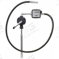 DAYTON Hand Pump: Rotary Action, Pump with Hose, Spout & Meter, Cast Iron Housing, Graphite (MPN 6HKV4). Key specifications — Brand: DAYTON; Housing Material: Cast Iron; Maximum Flow Rate: 10.67 oz per stroke; Seal Material: Graphite.