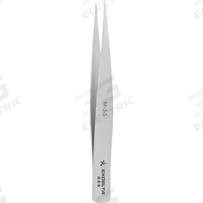 EXCELTA Tweezers: Stainless Steel, Point, Straight Tip - High-Precision Tweezers