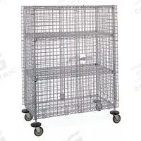 Mobile Security Cart: 60 in Overall Lg, 24 in Overall Wd, 5 3/4 ft Overall Ht, 0 Compartments, Steel (MPN GRMJSEC56). Key specifications — Brand: INSTOCK; Product Type: Mobile Security Cart; Includes: (2) Internal Wire Shelves; Cart Material: Steel; Color: Chrome.