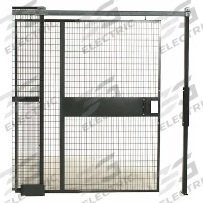 WIRECRAFTERS Sliding Door: 12 1/2 ft H x 5 3/8 ft W x 2 in D, Gray - WireCrafters Welded-Wire Partition Components