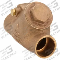 MILWAUKEE VALVE Swing Y Check Valve: Swing, Y-Style Valve Body, 1 in Pipe Size, Sweat x Sweat, Sweat (MPN 1509Y 1"). Key specifications — Brand: MILWAUKEE VALVE.
