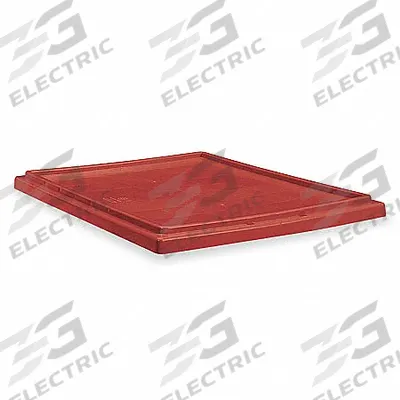 AKRO-MILS Lid: 18 in x 11 in, Red, FDA Compliant, 5KY91/5KY93 - Lids for Standard Stacking & Nesting Totes