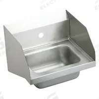 ELKAY Hand Wash Sink: 1 Stations, 6 in Bowl Dp, 12 in Bowl Lg, 9 1/4 in Bowl Wd, Faucet Not Included (MPN CHS1716LRS1). Key specifications — Includes Side Splash: Side Splash Included; Series: Elkay Commercial; Brand: ELKAY.