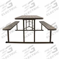NATIONAL PUBLIC SEATING Folding Picnic Table: Plastic, Brown, 29 1/2 in Overall Ht, 72 in Overall Lg (MPN BMPT3072-BR03). Key specifications — Brand: NATIONAL PUBLIC SEATING; Tabletop Color: Brown; Manufacturer Part Number: BMPT3072-BR03; Standards: ANSI/BIFMA; Product Type: Folding Picnic Table; Frame Material: Steel.