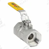 APPROVED VENDOR Manual Two-Way Ball Valve: 1 1/4 in, 316 Stainless Steel, Straight, FNPT x FNPT (MPN 06Q011N06114FSR). Key specifications — Brand: APPROVED VENDOR; Handle: Locking Lever.