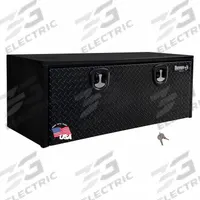 BUYERS PRODUCTS Underbody Truck Box: Underbody Truck Box, Single Drop-Down Door Door, Gloss Black (MPN 1702510). Key specifications — Color: Gloss Black; Brand: BUYERS PRODUCTS; Lock Type: Keyed.