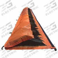 QUICK DAM Portable Flood Dam: Fresh Water/Saltwater, 6 in Overall Ht, 24 in Overall Wd (MPN QDWGWL-0630). Key specifications — Color: Orange; Bag Material: Heavy Duty PVC; Brand: QUICK DAM; Closure: Hook-and-Loop; Fill Style: Ballast Required; For Water Salinity: Fresh Water.