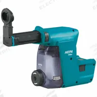 MAKITA Dust Extraction Tool Attachment: On-Tool, Separate Vacuum, 15/16 in Max. Dia, XRH01T/XRH01Z (MPN DX06). Key specifications — attr117716: XRH01T; attr117710: SDS-Plus; attr117714: Rotary Hammers; attr117719: HEPA; attr117721: (1) Dust Extraction Attachment; attr117708: Drilling; attr68812: MAKITA.