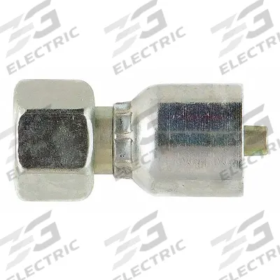 PARKER Hydraulic Crimp Fitting: Steel x Steel, Straight, -8 For Hose Dash Size - Parker Crimp Hydraulic Hose Fittings with Metric Connection