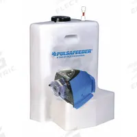 PULSAFEEDER Integrated Tank System: 15 gal, Polyethylene Tank, Vertical (MPN J63063). Key specifications — Mounting Orientation: Vertical; Compatible Manufacturer Model Number: XP007LFHXG19; Includes: Feeder Mounting Hardware; Tank Material: Polyethylene; Compatible Brand: Chem-Tech; Compatible Series: XP.