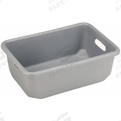 NEW ENGLAND PLASTICS Nesting Tote: 5 gal, 18 in x 12 1/2 in x 6 1/2 in, Gray - Nesting Totes
