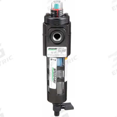 SPEEDAIRE Pneumatic Oil Filter: Coalescing, 1/4 in NPT, 0.01 micron, 10.5 cfm, Plastic Bowl - Speedaire FRL Air Filters