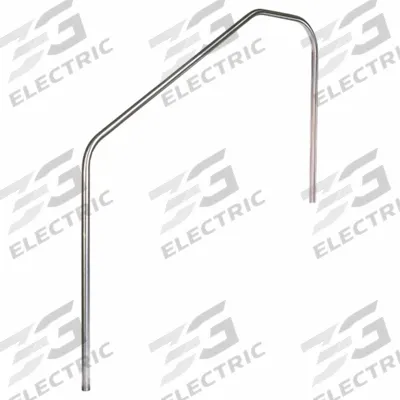 SPECTRUM Stair Rail: 18 in Setback, Dia 1.9 in, 0.109 in Thick, Fixed Legs, 58 in Ht - Pool Stair Rails