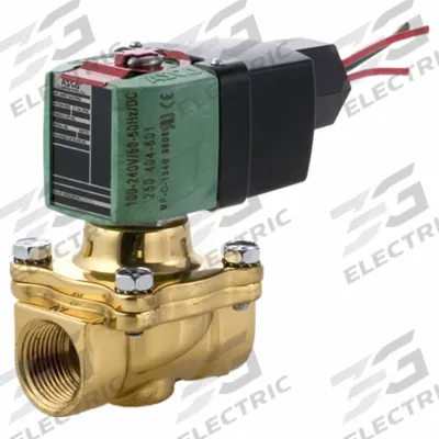 REDHAT Solenoid Valve: 2-Way, Normally Open, 3/8 in Pipe Size, 24 to 120V AC/DC - 2-Way/2-Position, Normally Open Solenoid Valves