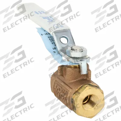 APOLLO Manual Two-Way Ball Valve: 1/4 in Size, Bronze, Straight, FNPT x FNPT - Bronze Ball Valves