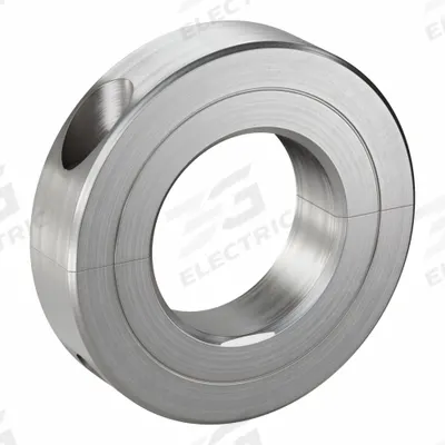 CLIMAX METAL PRODUCTS Shaft Collar: 2-Piece, Inch, Round, Clamp-On, 1 1/8 in Bore Dia - Stainless Steel Recessed-Screw Shaft Collars