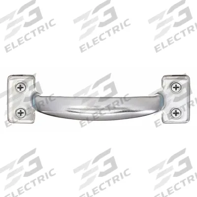 APPROVED VENDOR Pull Handle: Unthreaded Holes, Steel, Silver, #9 Screw Size, 0.75 in - Standard Pull Handles