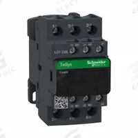 SCHNEIDER IEC contactor: Non-Reversing, 3 Poles, 3NO Contacts, 38 A, 240V AC Coil (MPN LC1D38P7). Key specifications — Brand: SCHNEIDER; Integrated Surge Suppression: No.