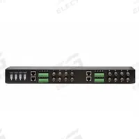 GEM BY TRIPLETT 5 MP Video Hub,16 Position: 16 Ports, Black, RJ45 Female, 4 3/8 in Overall Ht, 5e (MPN HDHUB-16P). Key specifications — attr931089: 5e; attr931087: GEM BY TRIPLETT; attr931088: Black; attr931090: RJ45 Female; attr931093: Built-In TVS for Surge Protection; attr931102: Video Hub.