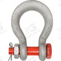 CROSBY Wide Body Shackle: Wide Body Shackle, 110,000 lb Working Load Limit, 3 1/4 in Wd Between Eyes (MPN 1021287). Key specifications — attr994386: Silver; attr994364: CROSBY.