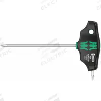 WERA TORX 467 HF T-HANDLE SCREWDRIVER: 2 Tips, Torx, Std End, T8 Tip Size, Long, Steel, Chrome (MPN 05023369001). Key specifications — attr1205415: WERA; attr1205419: Chrome.