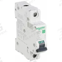 SCHNEIDER IEC Supplementary Protector: 32 A Amps, 60V DC, 14kA at 120/240V AC, Screw Clamp, C60SP, D (MPN M9F23132). Key specifications — Brand: SCHNEIDER; Terminal Connection: Screw Clamp; DC Voltage Rating: 60V DC; Max. AIR Rating: 14kA at 120/240V AC; Series: C60SP; AC Voltage Rating: 240/415V AC; Curve Type: D.