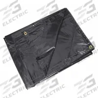 APPROVED VENDOR Tarp: 11.33 ft Lg, 9.5 ft Wd, Heavy Duty, 20 mil, Vinyl, Black, 18 oz/sq yd (MPN 5WTX5). Key specifications — Color: Black; Brand: APPROVED VENDOR; Resistance Properties: Flame Retardant.