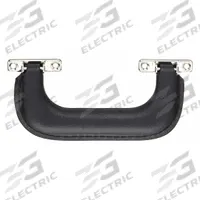 MONROE PMP Folding Pull Handle: Unthreaded Holes, Plastic, Black, #6 Screw Size, 1.31 in (MPN PH-0284). Key specifications — Brand: MONROE PMP; Projection Type: Non-Recessed; Material: Polyethylene; Finish: Textured with Molded Stitch; Color: Black; Folding Type: Folding; Mounting Type: Unthreaded Holes; Screw Size: #6.