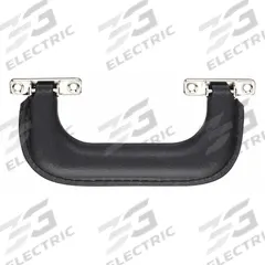 MONROE PMP Folding Pull Handle: Unthreaded Holes, Plastic, Black, #6 Screw Size, 1.31 in (MPN PH-0284). Key specifications — Brand: MONROE PMP; Projection Type: Non-Recessed; Material: Polyethylene; Finish: Textured with Molded Stitch; Color: Black; Folding Type: Folding; Mounting Type: Unthreaded Holes; Screw Size: #6.