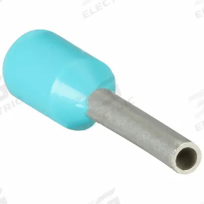PANDUIT Wire Ferrule: 22 AWG Max Wire Size, Holds 1 Wire, Turquoise - Insulated Ferrules