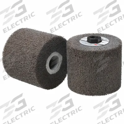SCOTCH-BRITE Match and Finish Flap Brush: 4 1/2 in Dia x 4 in W, 5/8"-11 Arbor - Blending & Finishing Flap Drums for All Metals