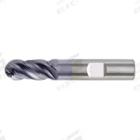 WIDIA HANITA Ball End Mill: Carbide, TiAlN Coated, 4 Flute, 1/2" Mill Dia, 1-1/4" LOC, 3" OAL (MPN TF4V0013015)