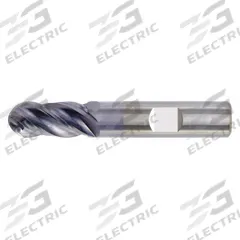 WIDIA HANITA Ball End Mill: Carbide, TiAlN Coated, 4 Flute, 1/2" Mill Dia, 1-1/4" LOC, 3" OAL (MPN TF4V0013015)