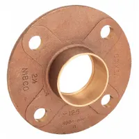 NIBCO Sweat Fitting Adapter: 2 1/2 in CTS x 2 1/2 in Pipe, Cup x Flange, Cast Copper (MPN 741 2-1/2)