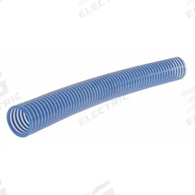 KURIYAMA Water Suction Hose: 3/4 in Hose Inside Dia., 115 psi, Blue/Clear - PVC Bulk Water Suction & Discharge Hoses with PVC Helix Reinforcement