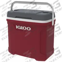 IGLOO Chest Cooler: Red, 41 Cans, 30 qt Cooler Capacity, 1 day Ice Retention (MPN 50334). Key specifications — Brand: IGLOO; Drain Plug: Included; Wheels Included (FILTER): No.