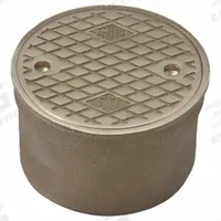 JAY R. SMITH MFG. CO Floor Cleanout: 4 3/4 in Overall Dia, 3 in Overall Ht, Nickel Bronze, Bronze (MPN 4890C03). Key specifications — Color: Bronze; Resistance Properties: Corrosion-Resistant; Brand: JAY R. SMITH MFG. CO; Finish: Nickel Bronze; Includes: Cleanout Body and Cover.