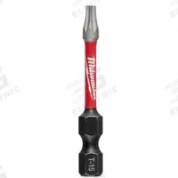 MILWAUKEE Power Bit: Power Bit, T15 Bit Size, Imperial, Torx® Head, T15 Bit Industry Size, Std, Hex (MPN 48-32-4483). Key specifications — attr1119738: Hex; attr1119735: Imperial; attr1119740: Standard; attr1119734: Alloy Steel; attr1119737: Power Bit; attr1119741: MILWAUKEE.