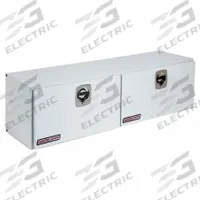 WEATHER GUARD Topside Truck Box: Topside Truck Box, Double Drop-Down Doors Lid, D-Handle, Steel (MPN 265-3-02). Key specifications — Brand: WEATHER GUARD; Color: White; Lock Type: Keyed.