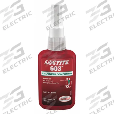 LOCTITE Retaining Compound: 603, 1.7 fl oz, Bottle - Close-Fitting Parts Retaining Compounds
