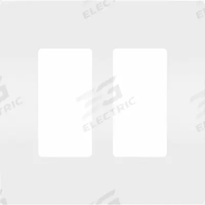 PASS & SEYMOUR Wall Plate: Decorator-Rocker, 2 Gang, White - General Purpose Wall Plates