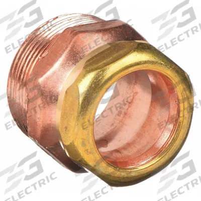 NIBCO Sweat Fitting Adapter: 1 1/2 in Pipe x 1 1/2 in CTS, MNPT x Compression - Drain, Waste & Vent Wrot Copper & Bronze Tube Fittings