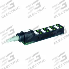 MURRELEKTRONIK Distribution Box: EXACT8, 8 Ports, 3 Pole M8 Female, 5 m Cable Lg, Gray PUR (MPN 8000-88010-3590500). Key specifications — IP Rating: IP67; Features: PNP Electrical Design.