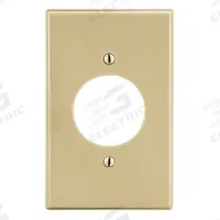 HUBBELL Wall Plate: Single Circular Opening, 1 Gang, Ivory, Std Size (MPN P720I). Key specifications — Brand: HUBBELL; Material: Polycarbonate.