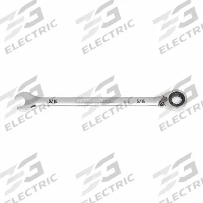 GEARWRENCH Combination Ratcheting Wrench: Alloy Steel, Full Polish Chrome, 5/16 in Head Size - SAE 12-Point Ratcheting Combination Wrenches