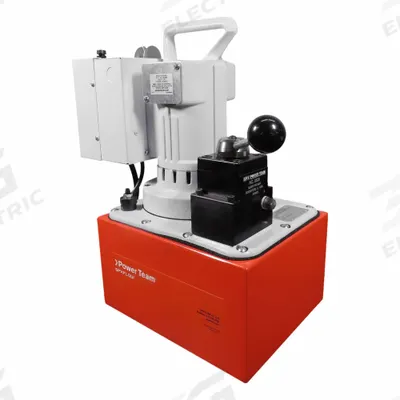 POWER TEAM Electric Hydraulic Pump Units: 10,000 psi Max. Op Pressure - Corded High-Power Portable Electric Hydraulic Pump Units