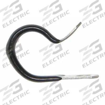 SUR&R Hanger Clamp: Hanger Clamp, Steel, 1/2 in Overall Lg, Hex Bolt, A/C Hose/Fuel Hose - Air Brake Hose Hanger Clamps