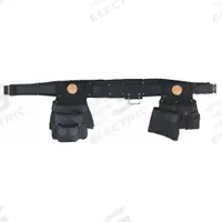 KLEIN TOOLS Tool Belt: 32 in to 36 in Waist Size, Pockets 11, Padded (MPN 5709M). Key specifications — Brand: KLEIN TOOLS; Padded: Padded; Belt Color: Black; Primary Application: Electrician.